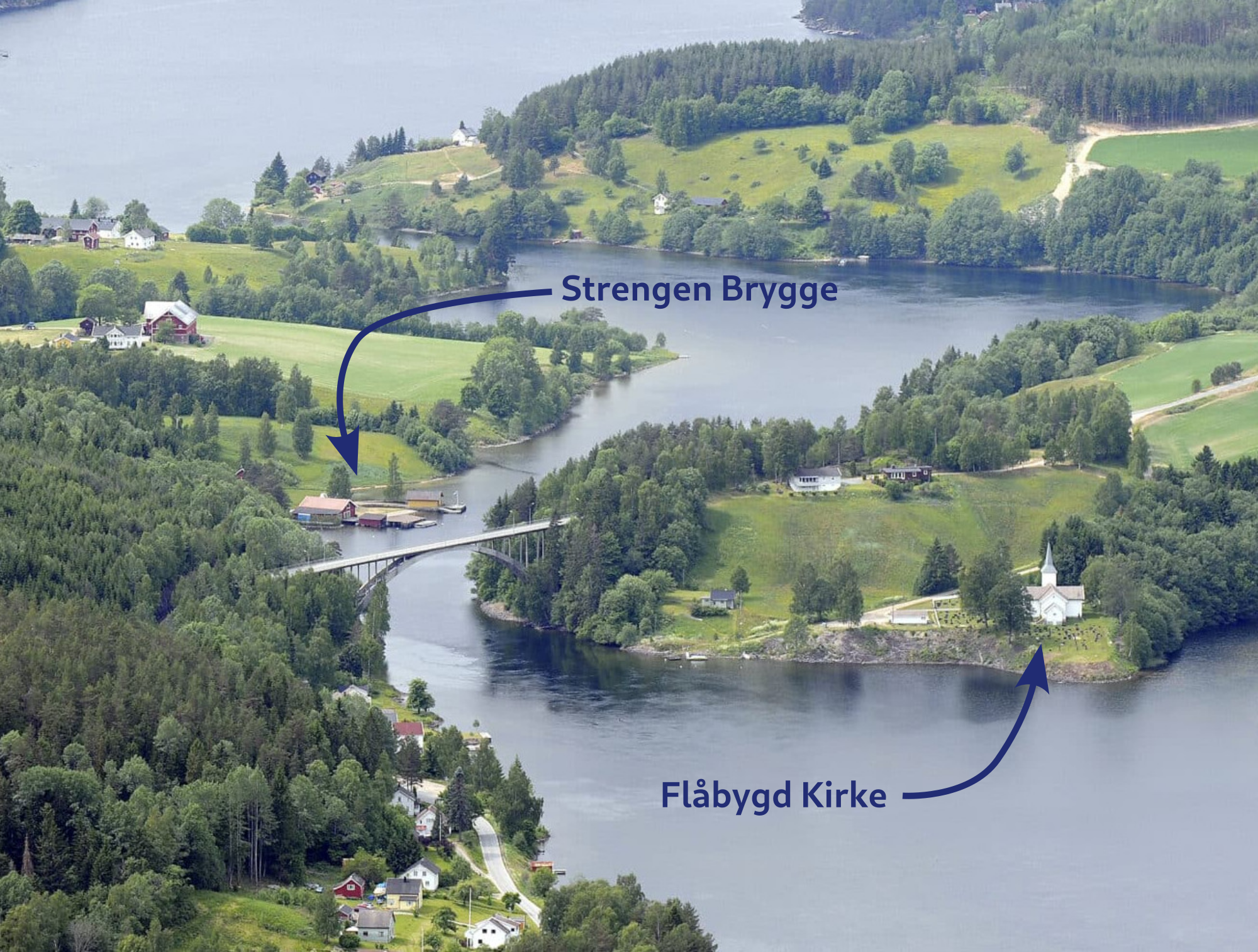 Oversikt Kirke og Strengen Brygge